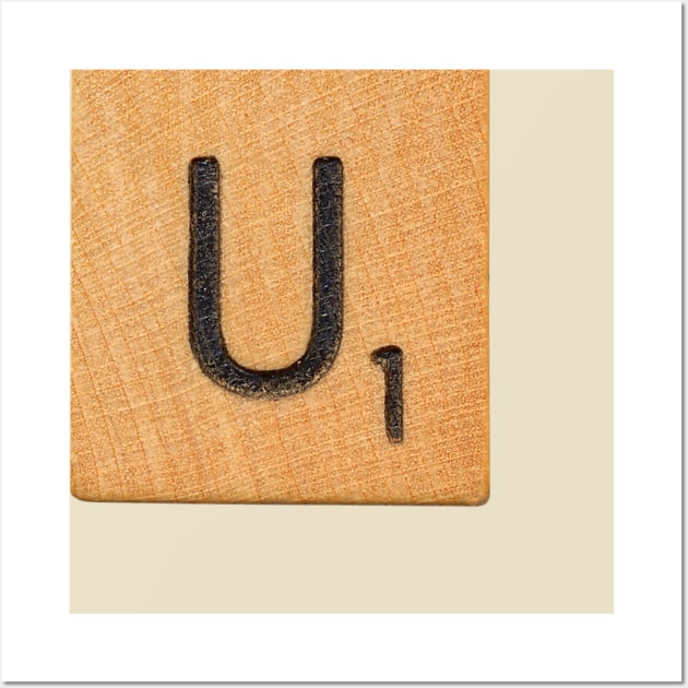 Scrabble Tile 'U' Wall Art by RandomGoodness